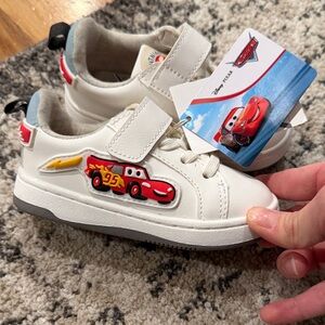Zara Disney Cars White Sneakers- Size 6.5 toddler